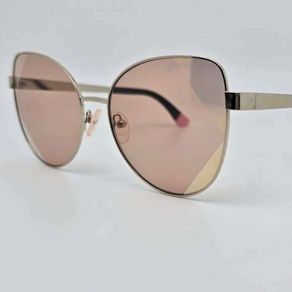 Victoria Secret VS0020 28F Gold Frame Light Gold Mirror Lens Cat Eye Sunglasses main image 10